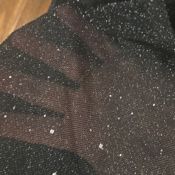 Madden NYC Black Glittery Semi Sheer Pull On Pants - Picture 7 of 9
